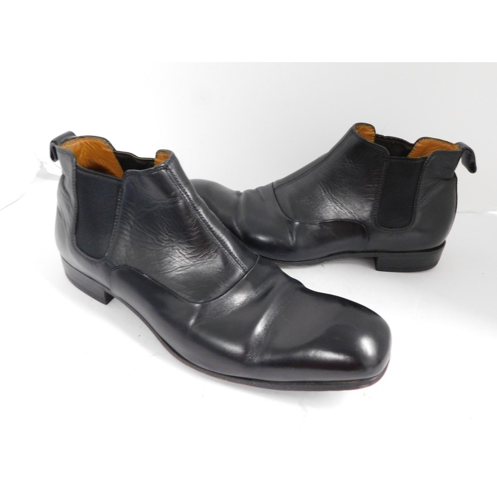 Kenzo Black Leather Ankle Boots sz US 9
